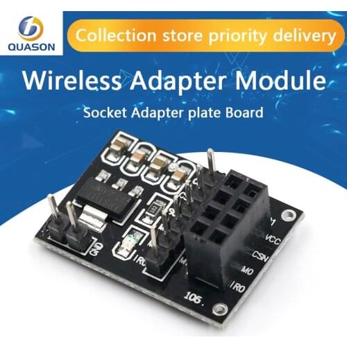 5pcs NRF24L01 Wireless adapter Module 3.3V New Socket Adapter plate Board For 8Pin For arduino Robot Car 24L01 Wireless Module