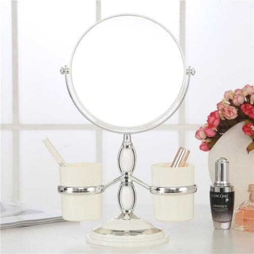 Desktop Makeup Mirror зеркало Nordic Style Household Decoration Simple Portable Double-sided Tape Storage Dressing Mirrors