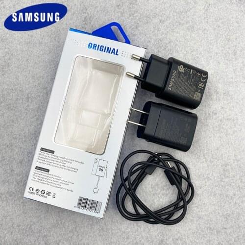 Original Samsung 25W Super Charger Quick Charging Wall Power Adapter Type C To USB C Cable For Galaxy Note 10 20 S21 S20 A90 A80