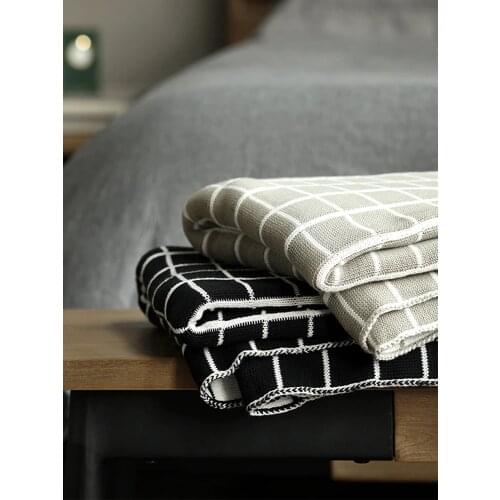 Throw Blanket Bedspreads For Bed Sofa Cover Nordic Style Plaid Blanket All Cotton Knitted Designer 150*200cm On Four Seasons