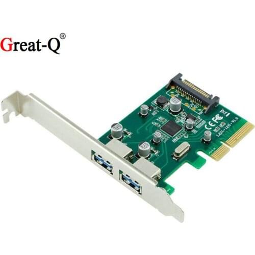Superspeed 10Gbps Dual USB 3.1 Type-A to PCI-e Controller Card PCI Express 4x to USB3.1 card with SATA