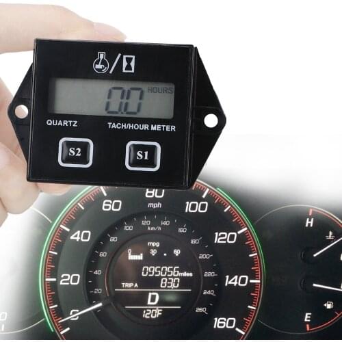 Universal Motorcycle Tachometer Digital RPM Tach Meter Gauge LCD Display Inductive ATV Motorbike Dirt Pit Bike Car Accessories
