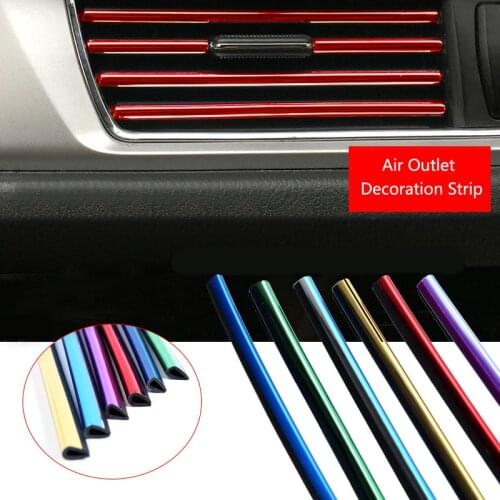U Shape DIY Car-styling Interior Air Vent Grille Outlet Decoration Strip For Hyundai solaris accent ix35 elantra santa fe tucson