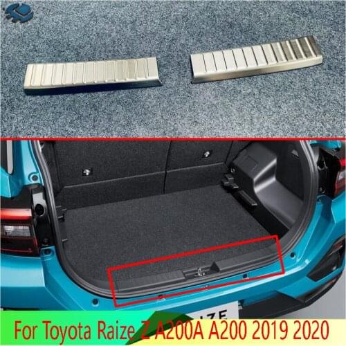 For Toyota Raize Z A200A A200 2019 2020 Stainless Steel Rear Trunk Scuff Plate Door Sill Cover Molding Garnish
