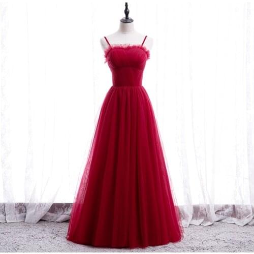 Bespoke Occasion Dresses Illusion Strapless Sleeveless Spaghetti Strap Pleat Lace Luxury Tulle Women Formal Evening Gown HB243