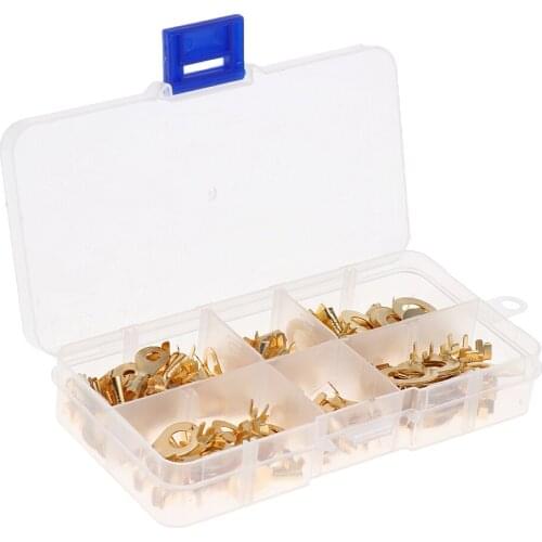 100 Pieces Non-Insulated Ring Fork U-type Female Terminals Cable Wire Connectors