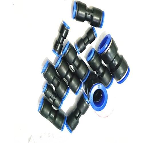 100pcs/pack PU Pneumatic fittings I type 2-way Straight connector for 4mm 6mm 8mm 10mm 12mm tube
