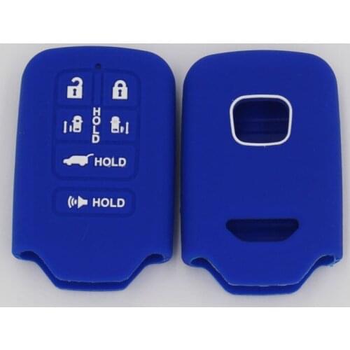 3PC Silicone Car Key Cover Case Key Bag Holder for Honda Accord Civic Pilot Fit 2015 2016 2017 5 button No Logo