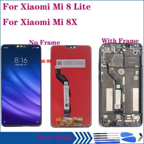 6.26" Original LCD For Xiaomi Mi 8 lite LCD Display Touch Screen Replacement For xiaomi Mi 8x MI8 lite LCD Repair kit with frame