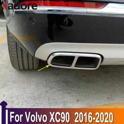 For Volvo XC90 XC 90 2016-2018 2019 2020 Stainless Steel Car Exhaust Tail Muffler Tip Replacement Garnish Trim Car Accessories