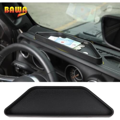 BAWA Storage Box for Jeep Wrangler JL 2018 ABS Center Console Storage Box Stickers Accessories for Jeep Wrangler jl