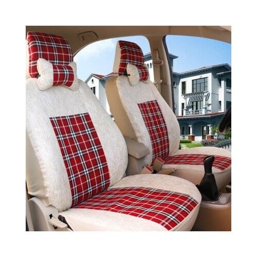 Linen Car Seat Cvoers for auto vw passat kia ceed lada suzuki grand vitara ford focus 3 skoda rapid car accessories car styling