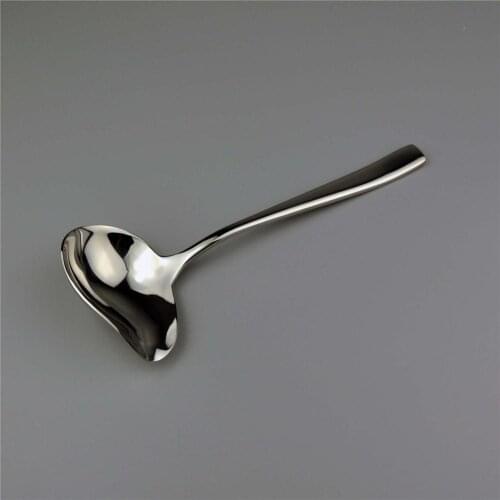 Stainless Steel soup sauce spoon Small Soup Ladle Serving Spoon Creative Soup Porridge Sauce Spoon Delicate Cutlery for Kitchen