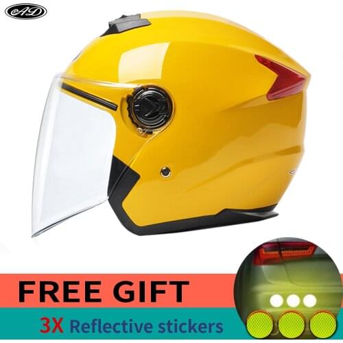AD Half Helmets Moto Helmet Motorcycle Open Face Motociclo Cascos Para Moto Racing Vintage Helmets Single Sun Visor