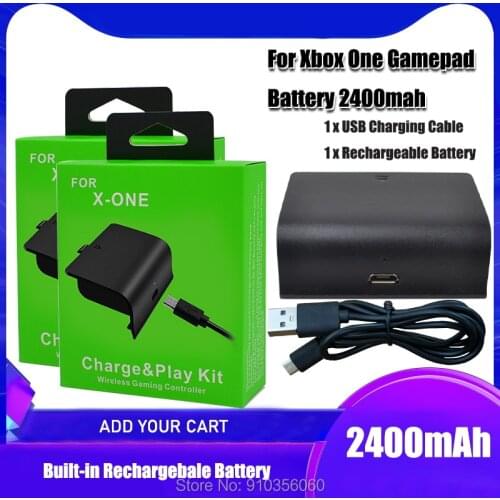 1-10PCS 2400mAh Rechargeable Battery Pack With USB Cable For XBOX ONE Controller Wireless Gamepad Joypad Replacement Battery