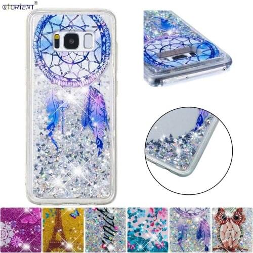 Fitted Case For Samsung Galaxy S8 Bling Glitter Dynamic Quicksand Liquid Back Cover SM-G950F SM-G950FD Cute Soft TPU Phone Cases