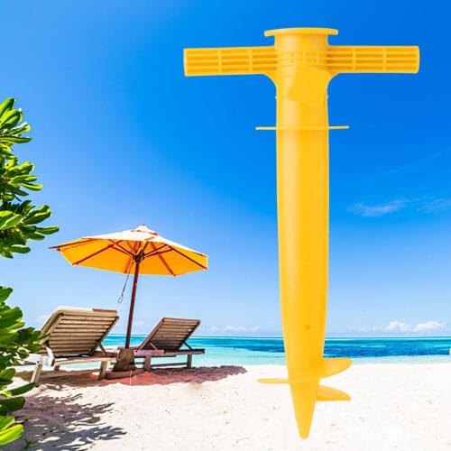 Adjustable Sun Beach Umbrella Stand Spike Fishing Pole Patio Parasol Ground Anchor Rain Gear Spikes Plastic Auger Holder