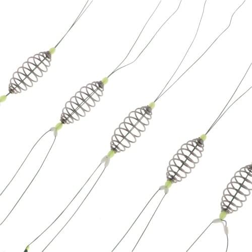 5 Pieces Fishhooks Spring Explosion Fishing Hook Group Carp Fishing Circle Barbed Hook