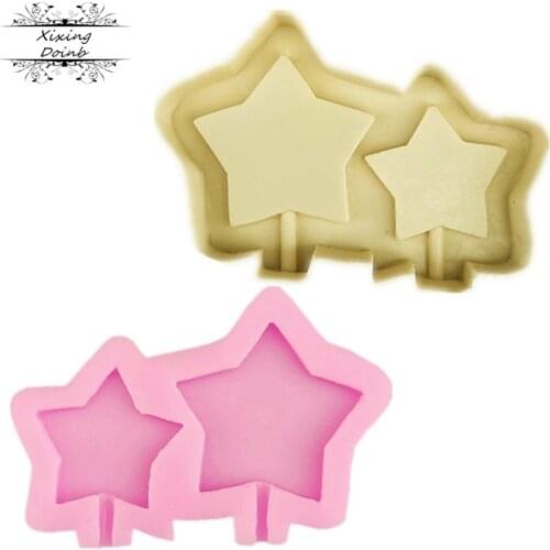 Star shaped silicone mold epoxy resin mold silicone crafts mold cake decoration tool Cupcake chocolate fondant molds