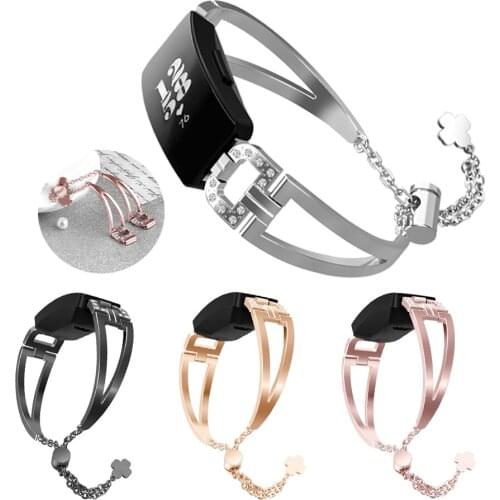 Replacement Watchband for Fitbit Inspire/Inspire HR Activity Tracker Smart Watch Stainless Steel Metal Bracelet