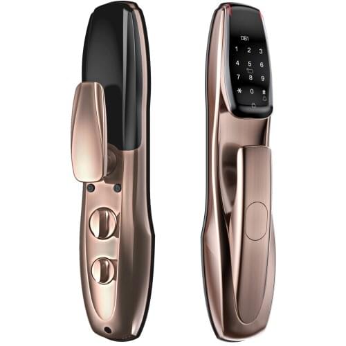 High Quality Intelligent Tuya Wifi Lock Remote Control Biometric Fingerprint Password Key Card Smart Door Lock with Doorbell