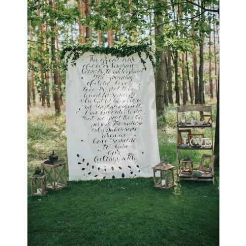Vinyl Backdrops for Photography Nature Forest Photography Background Wedding Love Letter White Studio Backdrops for Photo Booth