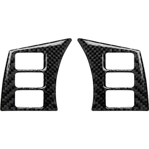 10pairs Carbon Fiber Inner Steering Wheel Button Trim Cover For Nissan 350Z Z33 2006-2009 Resistant To Discoloration