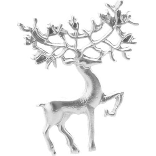 Reindeer Brooch Women Christmas Deer Brooch Pin Elegant Winter Coat Corsage