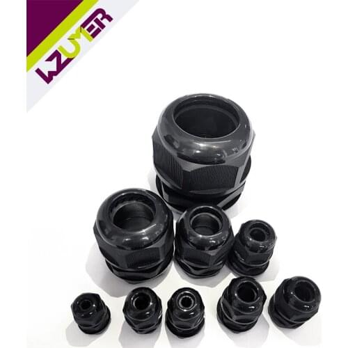 10pc M Black Type Waterproof Cable Gland Cable entry IP68 M8 for 2-4.8mm M10 M12 M16 M18 M20 Nylon Plastic Connector