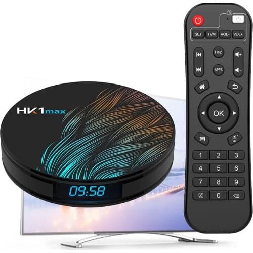 2021 Android 9.0 Smart TV BOX HK1 MAX DDR3 4G 64G TV Receiver 4K 2.4G/5G Dual Wifi BT 4.0 Media Player Play Store Set Top Box