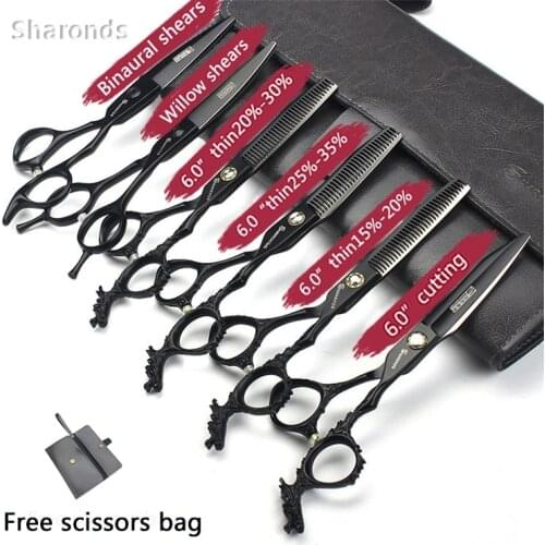 6 inch high-quality professional hairdressing scissors personalized thinning hairdresser special set