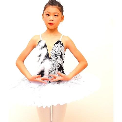 White Swan Lake Ballet Dress For Ballerina Tutu Skirts Figure Skating Performance Belly Dance Dress