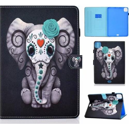 For iPad Pro 11 Case 2020 Cute Smart Funda Painted PU Leather Stand Cover For Apple iPad Pro 11 2020 A2228 A2068 Case Coque