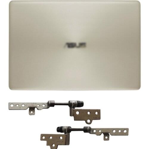 NEW Laptop Case LCD Back Cover/Hinges For ASUS VivoBook X411 X411U X411UF X411UN X411UA Non-Touch Gold Notebook Computer Case