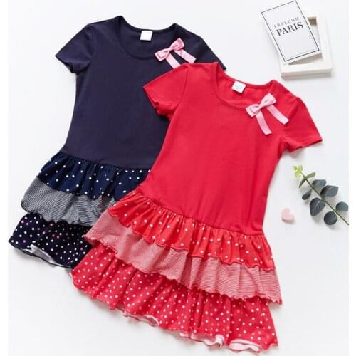 Kids Summer Dress For Girls 2020 Baby Girls Dress With Lantern Sleeve Bow Princess Dress Children Clothing Toddler Costume