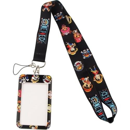 E2915 Fashion Anime Necklack Lanyard Key Gym Strap Multifunction Mobile Phone Decoration With Card Holder Cover For Fans