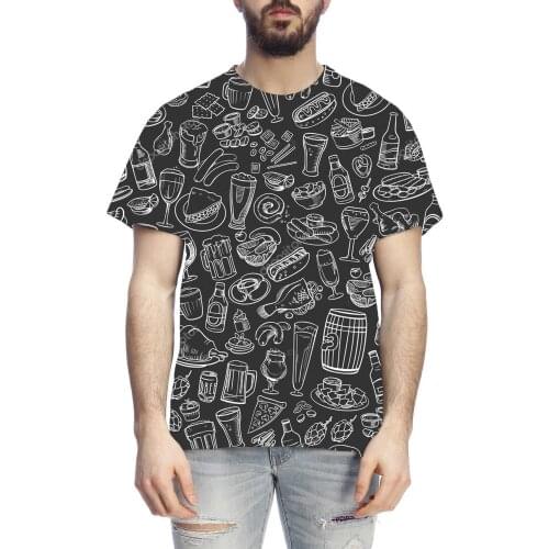 Mens simple T-shirts 3D printing T-shirt summer hot sale short-sleeved Harajuku t-shirt O-neck T shirt oversized t-shirts tops