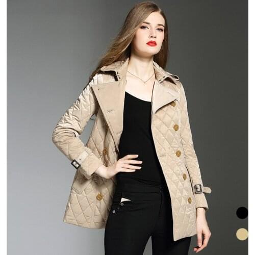 Hot sale 2018 new fashion Women Lady Thicken Warm Winter Coat Parka Overcoat Long Jacket England style double breasted Outwear