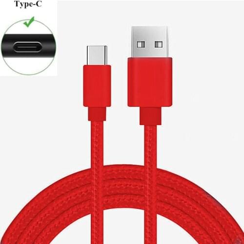 Red 2M Fast Charger Type C USB cable Wires For SAMSUNG S10 A40 A50 M20 Xiaomi Mi 9 Leagoo S9 Xperia XA1 XZ Doogee Honor 10 9 V20