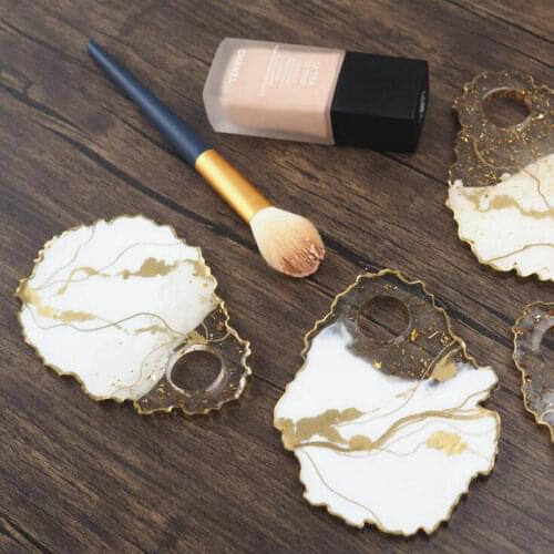 DIY Cosmetic Makeup Tray Epoxy Resin Silicone Mold Irregular Plate Color Mix Handmade Jewelry Fillings Accessory Dish Mold Craft