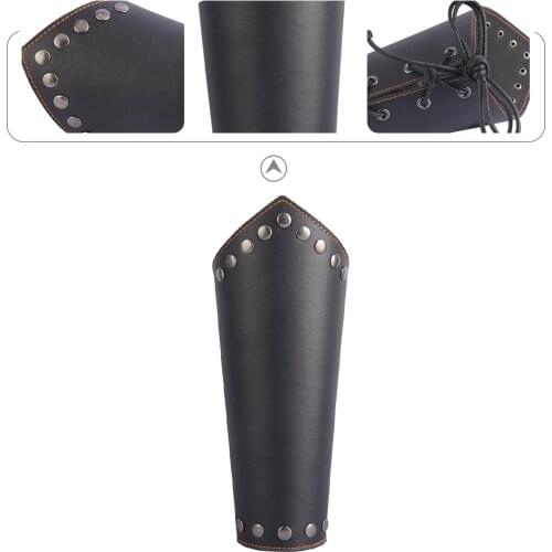 Leather Arm Guards Gauntlet Wristband Bracers Props Horsing Riding Wrist Guard
