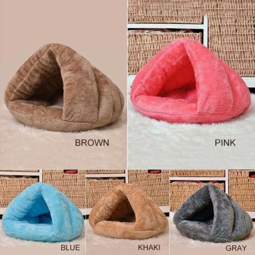 Pet Dog Cat Cave Igloo Bed Basket House Kitten Soft Cozy Indoor Cushion Kennel
