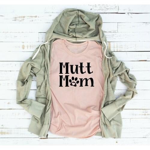 Mutt Mom paw graphic women fashion slogan mother days gift slogan grunge tumblr hipster tees girl young kawaii party tops M022