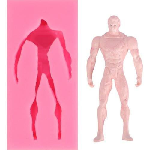 Male body food grade silicone mold Cake Mold body chest doll body mold Jelly Candy Candy Chocolate Mold Male Full-body Mold DIY