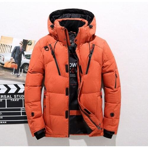 Men Down High Quality Thick Warm Winter Jacket Hooded Thicken Duck Down Parka Coat Casual Slim Overcoat With Many Pockets Mens
