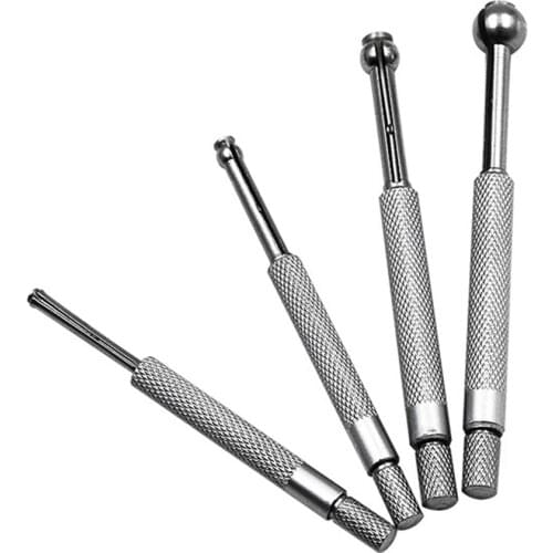 3-13mm Adjustable Steel Telescopic Gage Gauge Set Square Head Inner Diameter Gauge Round Head Small Hole Gauge 4pcs/set J3