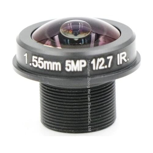 1.55mm Lens 5.0 MegaPixel Wide-angle 180 Degree MTV M12 x 0.5 Mount Infrared Night Vision Fisheye Lens For CCTV Security Camera