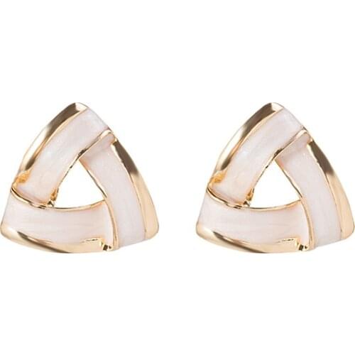 Punk 2019 Fashion New Earrings Temperament Simple Retro Geometry Triangle Oil Earrings Net Red Commuting Daily Earrings