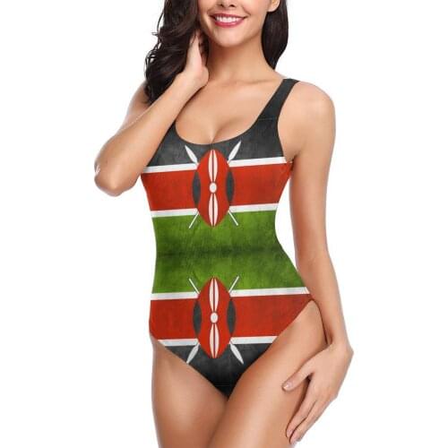 Kenya Kenyan Flag National Flag Of Kenya sexy Bikinis Women Swimsuit Low Waist soft Women Sports Beach wear M1