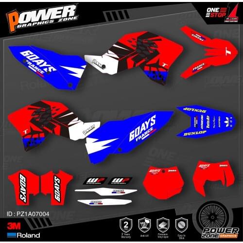 PowerZone Custom Team Graphics Backgrounds Decals 3M Stickers Kit For KTM SX SXF MX 07-10 EXC XCW Enduro 08-11 125 to 500cc 04